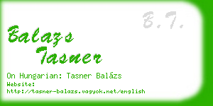 balazs tasner business card