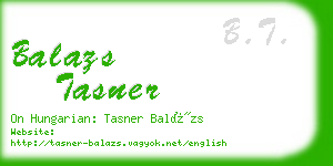 balazs tasner business card